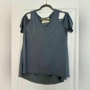 EUC Cupio Blue Cold-Shoulder Top (L)